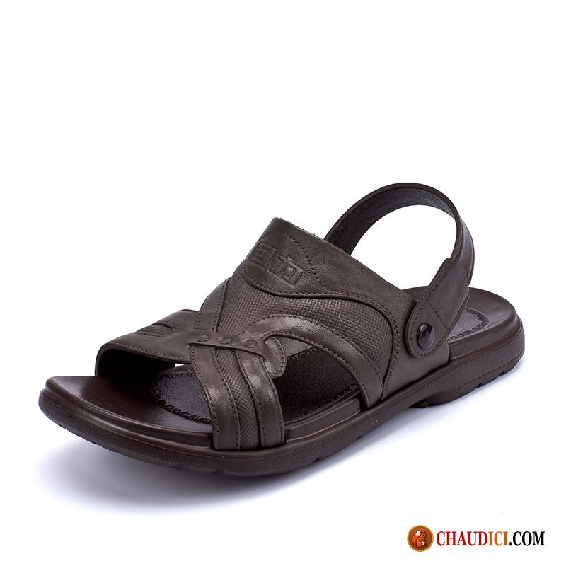 Chaussure Pantoufle Homme Solde Angleterre Tongs Chaussons Antidérapant Plage Noir Pas Cher
