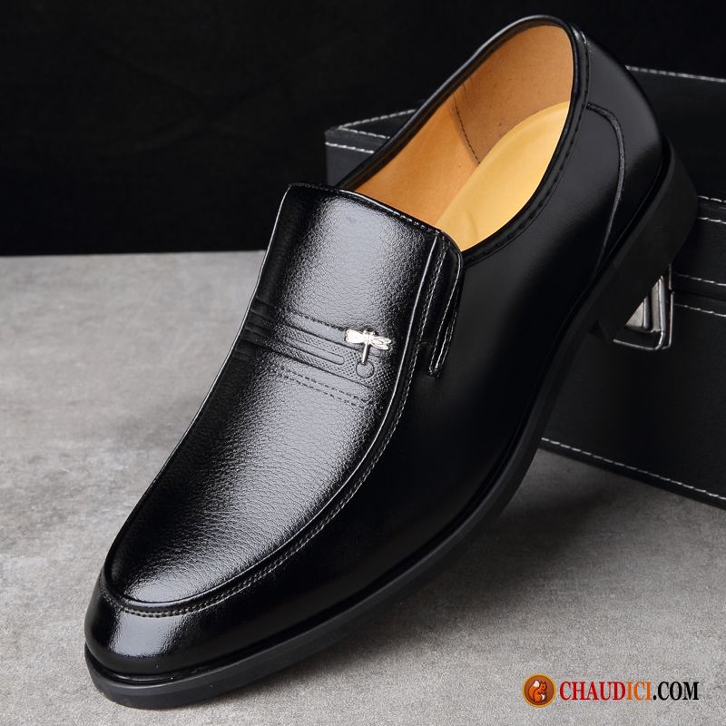 Chaussures En Cuir Noir Homme Homme Cuir Véritable Derbies Noir Sandales