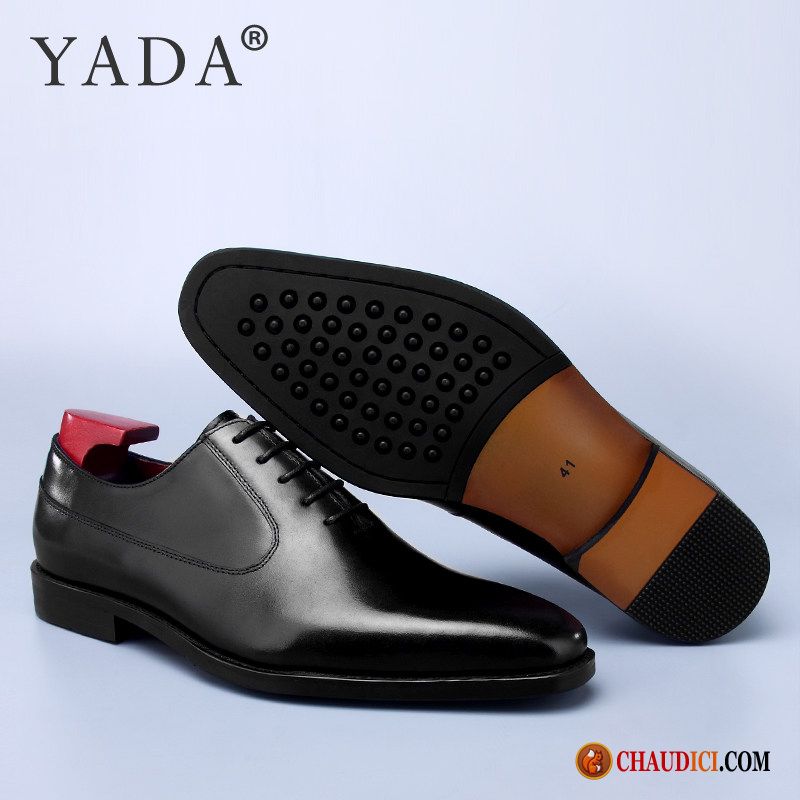 Chaussures Noir Homme Cuir Oxford Tête Carrée Entreprise Costume Formel En Vente