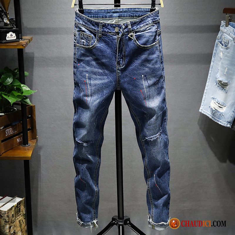 Jeans Homme Straight Rose Extensible Printemps Gris Collants Jeans En Ligne