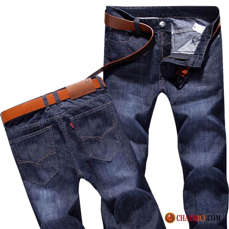 Model Pantalon Homme Jeans Printemps Décontractée Jambe Droite Slim Pantalon En Ligne