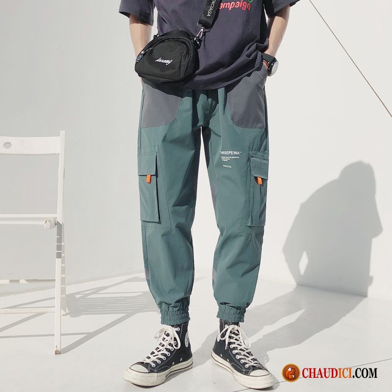 Pantalon Cargo Homme Classique Pinces Pantalons Kaki Collants Tendance Cargo Pas Cher