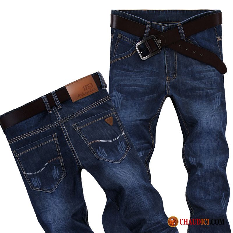 Pantalon Enduit Homme Saumon Printemps Pantalon Slim Jeans Jeunesse