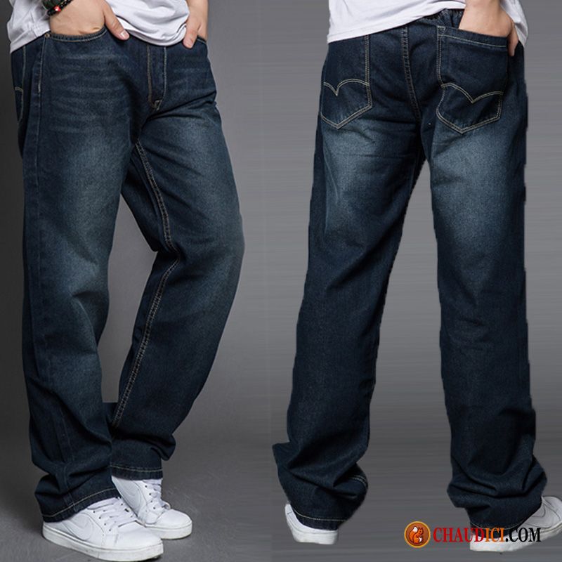 Slim Jeans Homme Graisse Baggy Pantalons Gros Grande Taille