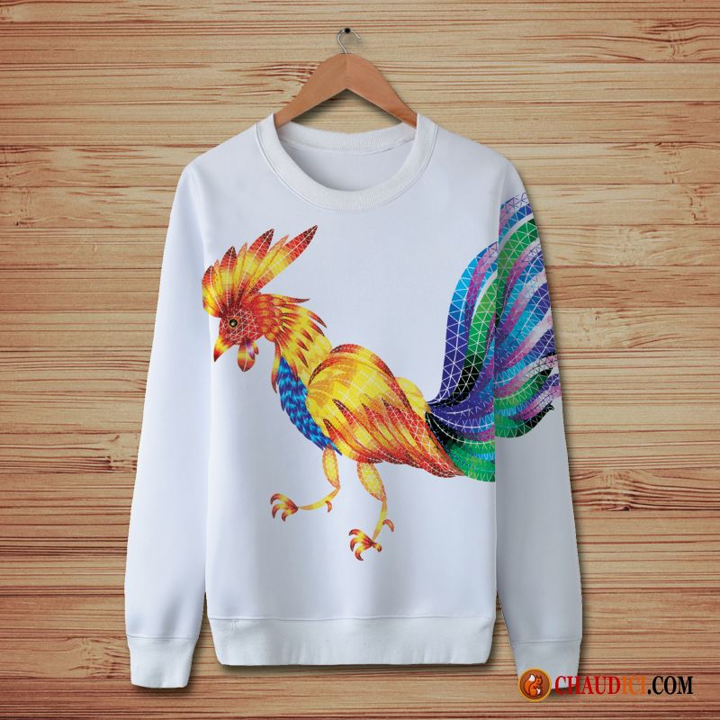 Sweat À Capuche Col Chemise Homme Bronzage Fantaisie Hoodies Homme Style Chinois Poulet France