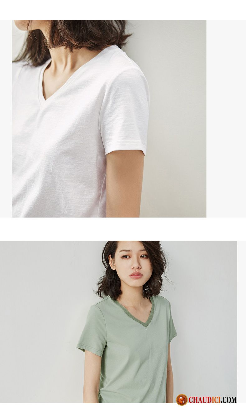 tee shirt moulant femme pas cher