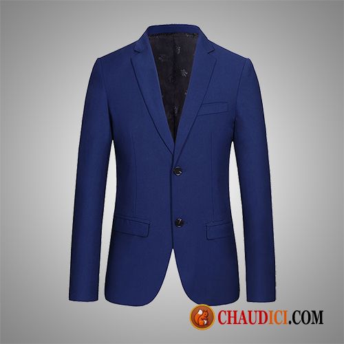 Blazer Bleu Foncé Printemps Manteau Légère Décontractée Costume Pas Cher