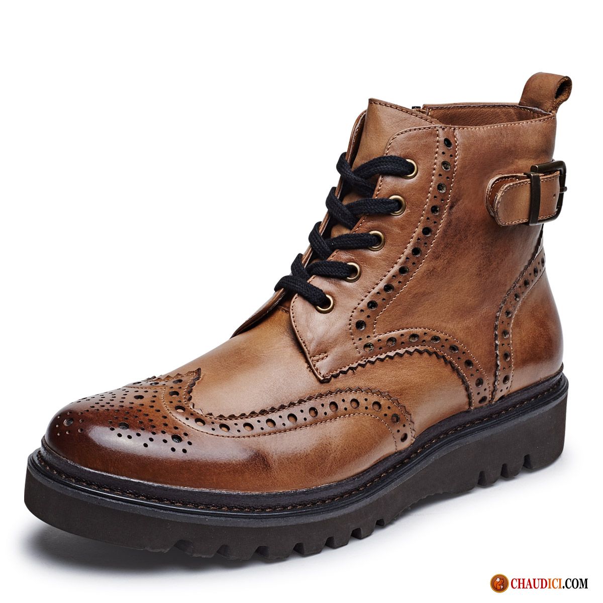 bottines hautes lacets homme