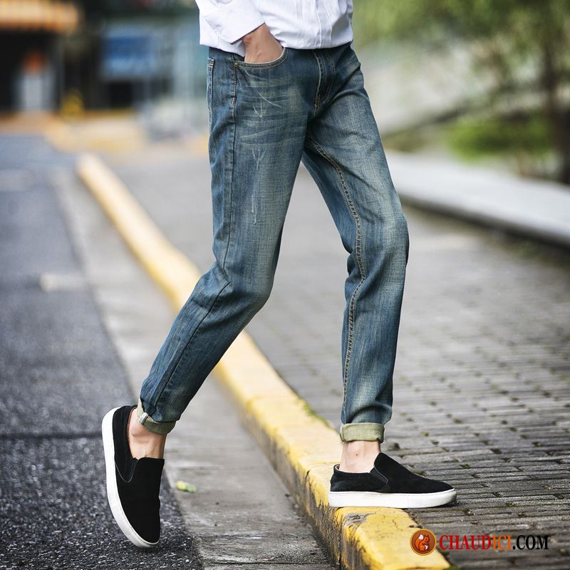 Jeans De Marque Homme Denim Middle Waisted Slim Jeans Tendance