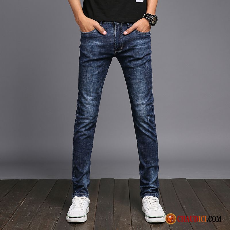 Jeans Homme Taille Haute Pas Cher Homme Printemps Slim Tendance Longue