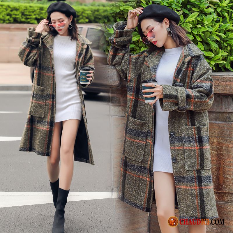 manteau laine pas cher