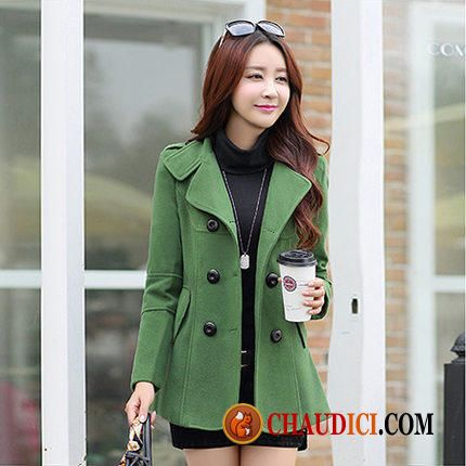 manteau laine pas cher