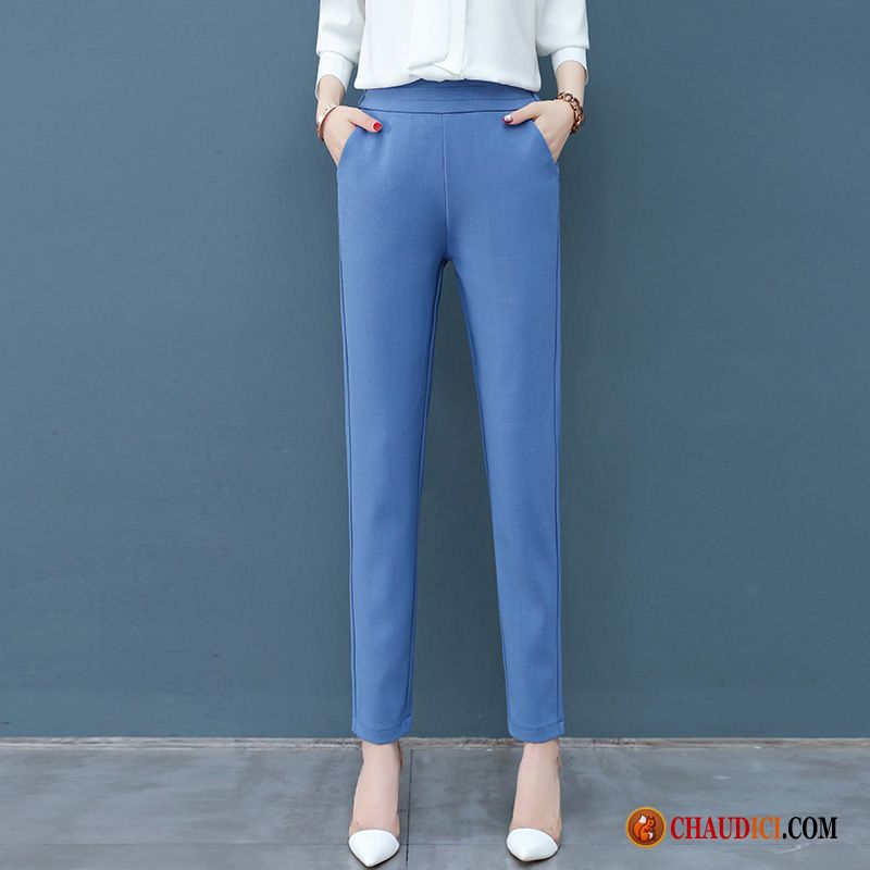 Mode Blanc Femme Pantalon Marron Professionnel Printemps Pantalons Noir Bleu