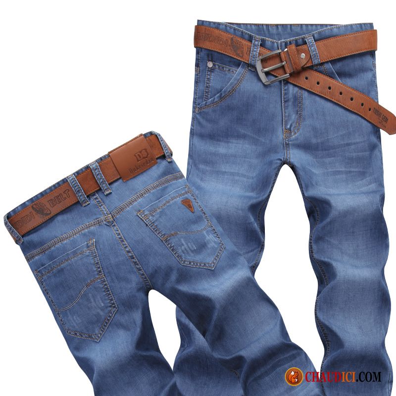 Pantalon Enduit Homme Saumon Printemps Pantalon Slim Jeans Jeunesse
