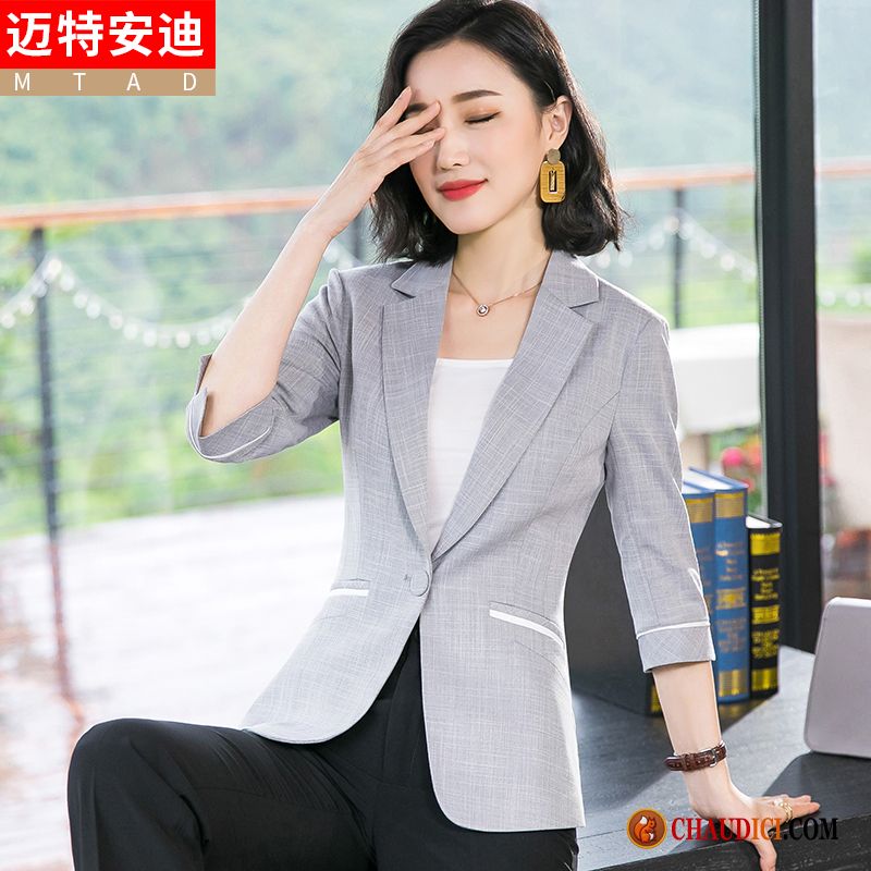 Achat De Blazer En Ligne Ambre Manche Femme Veste De Costume Tempérament Décontractée Pas Cher