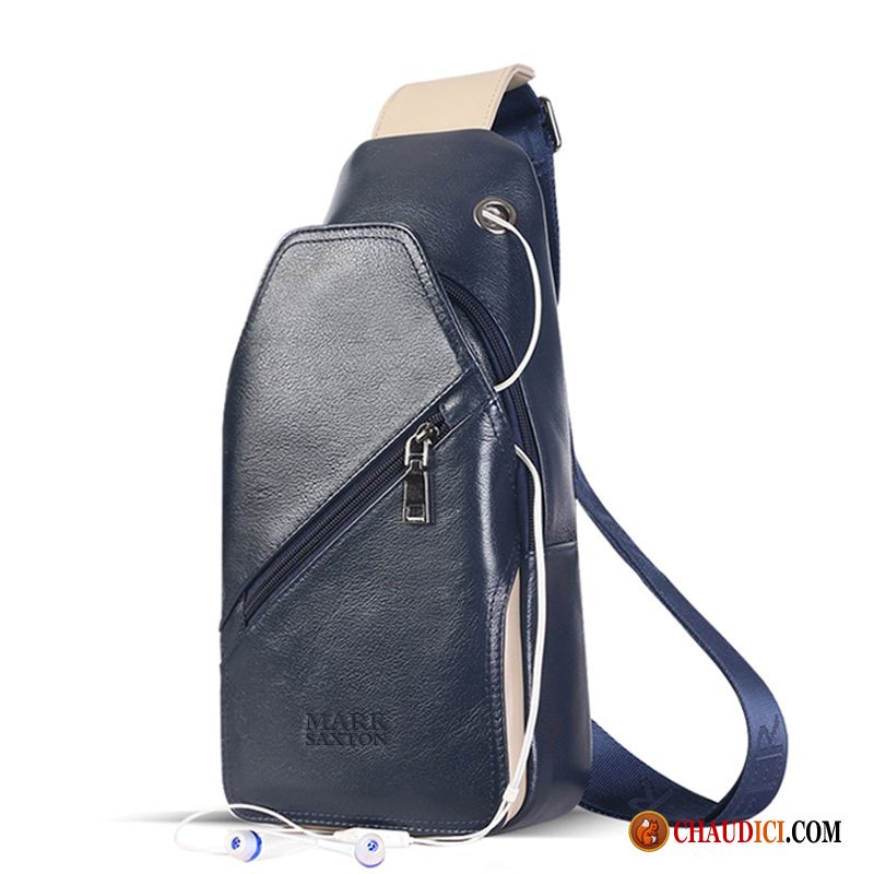 Acheter Sac Bandoulière Homme Sac De Messager Cuir De Boef Sac Poitrine Loisir Homme Pas Cher