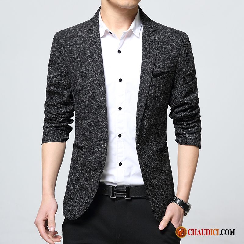 Acheter Un Blazer Homme Petit Costume Décontractée Revers Roulé Costume Tendance