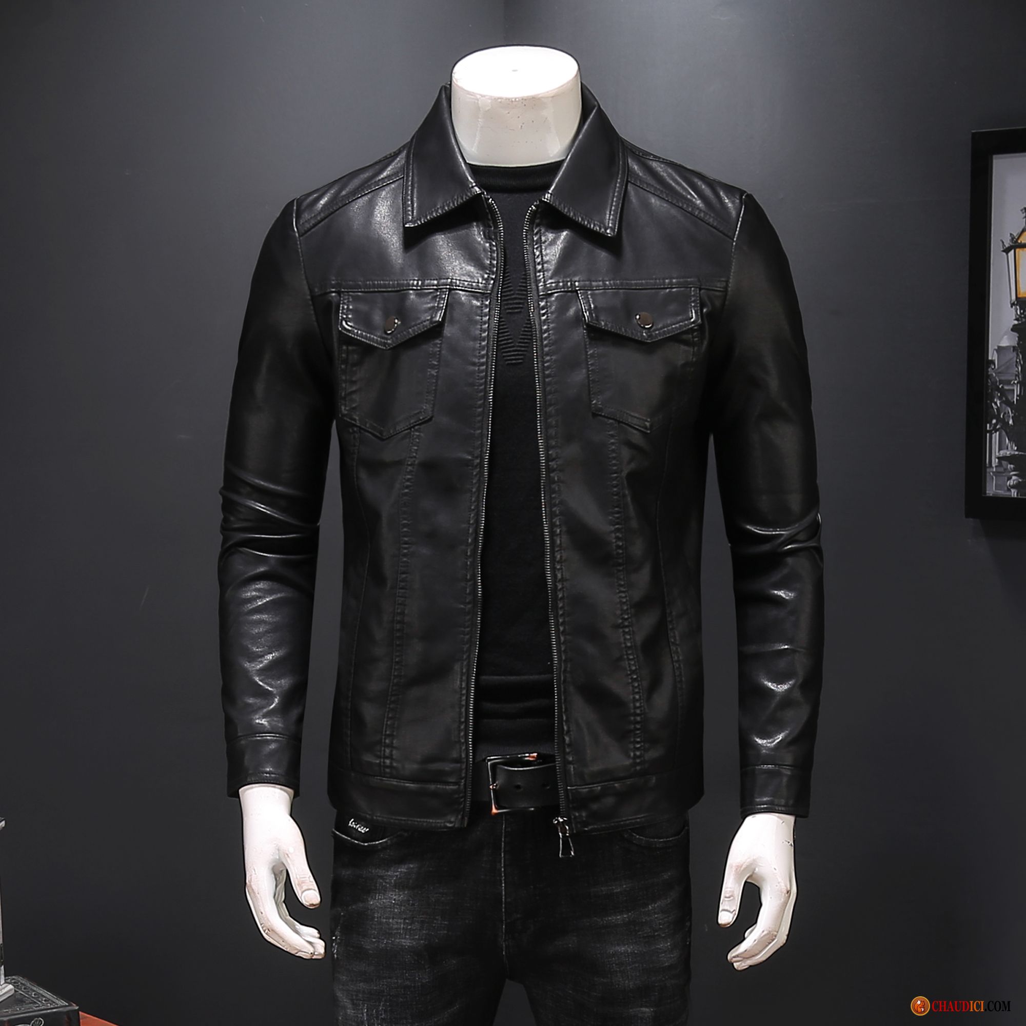 Belle Veste En Cuir Homme Beige Vêtements Moto Légère Beau Veste Noir Pas Cher