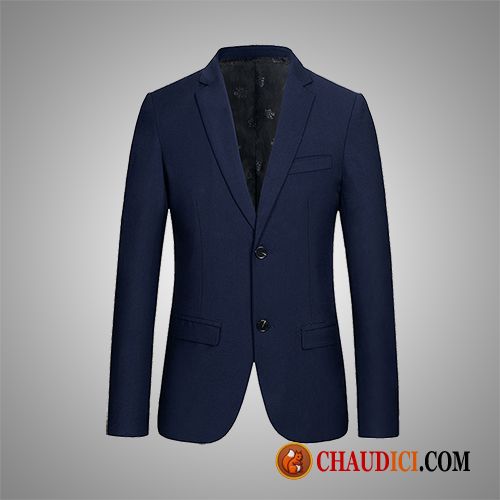 Blazer Bleu Foncé Printemps Manteau Légère Décontractée Costume Pas Cher