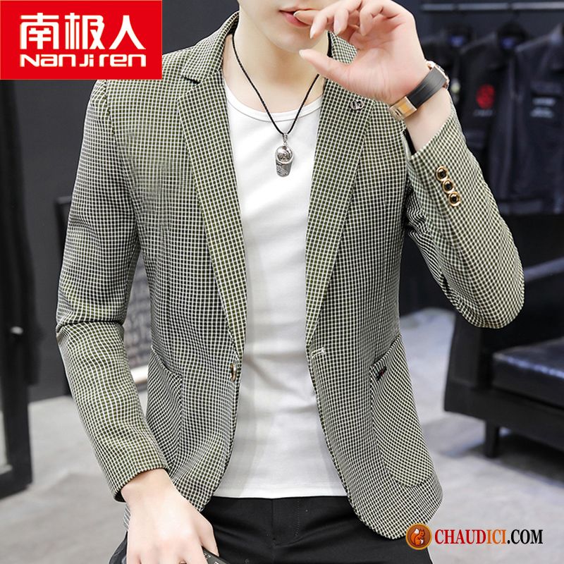 Blazer Cintré Homme Pas Cher Petit Costume Décontractée Les Adolescents Slim Tendance