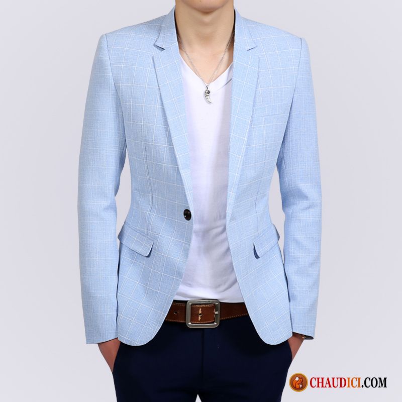 Blazer Complet Homme Pas Cher Homme Beau Gris Tendance Blazer