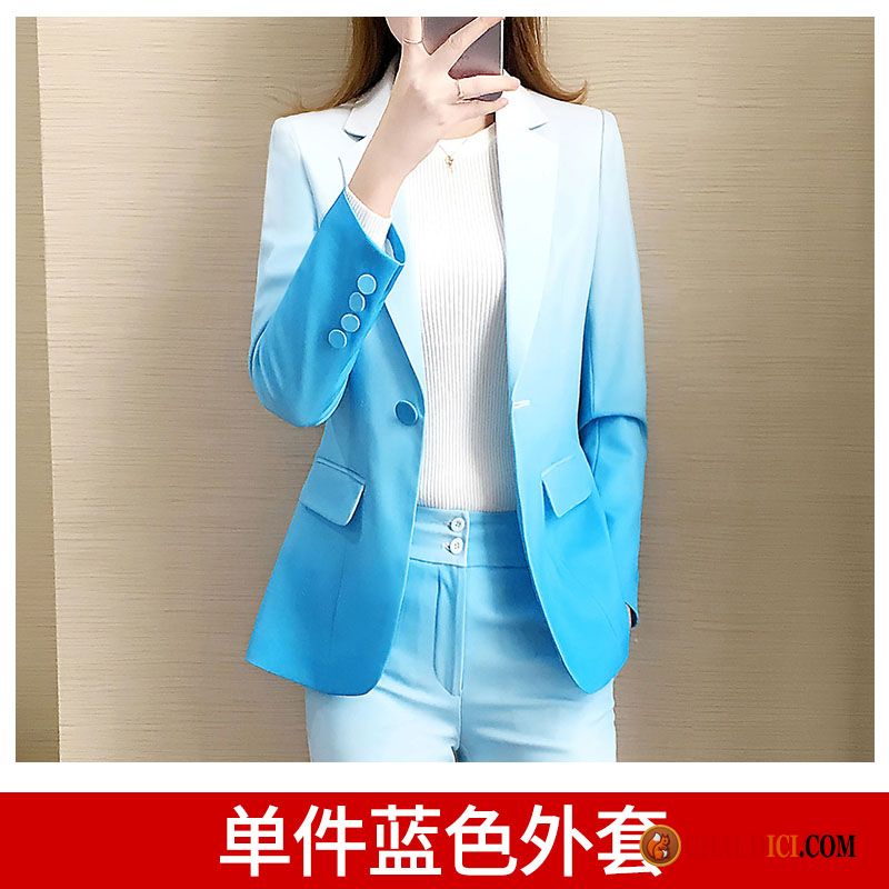 Blazer Femme Jeune Une Veste Femme Veste De Costume Désign Bleu