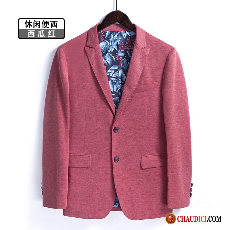 Blazer Homme Bleu Soldes Jeunesse Une Veste Rouge Printemps Clearance À Vendre