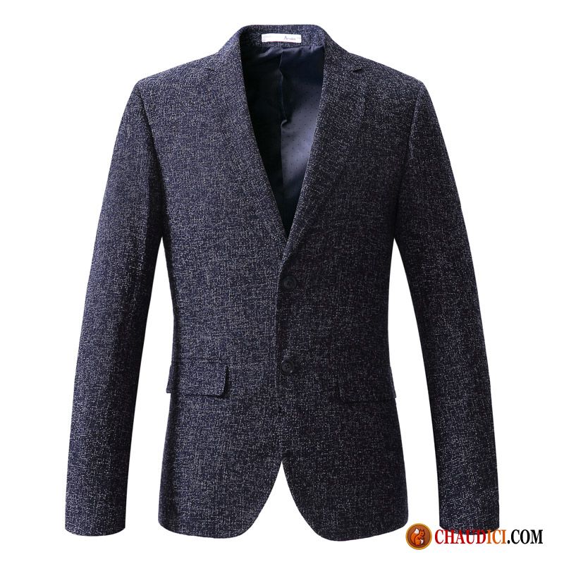 Blazer Homme Bleu Soldes Manteau L'automne De Travail Gris Printemps