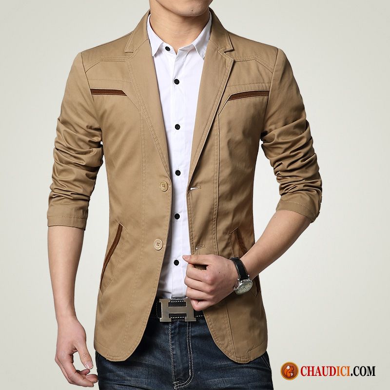 Blazer Homme Gris Foncé Beige Petit Costume Grande Taille Jeunesse Décontractée Manteau En Ligne