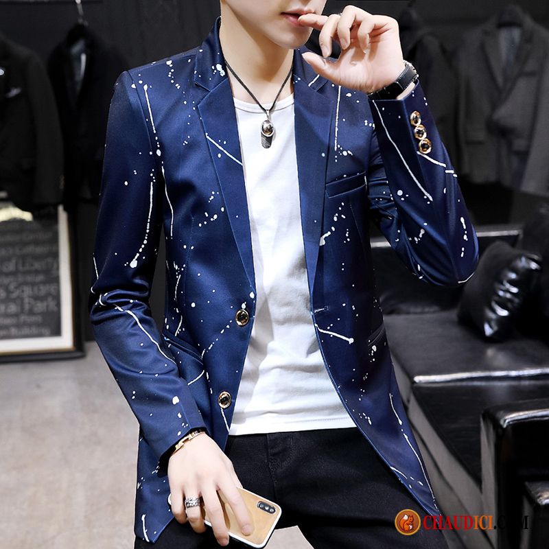 Blazer Homme Mode Mariage Mode Les Adolescents Homme Coupe Vent Blanc Pas Cher