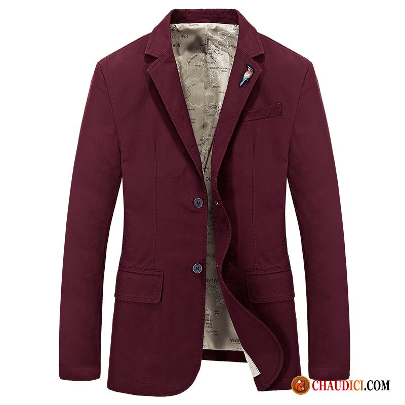 Blazer Homme Solde Marque Saumon Grande Taille Petit Costume L'automne Printemps Baggy France