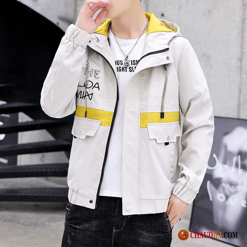 Blouson Coton Homme Printemps Veste L'automne Homme Une Veste