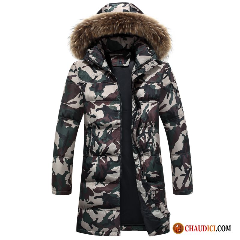 Blouson Mode Homme Lavande Camouflage Doudoune Grande Taille Vêtements D'hiver Manteau Pas Cher