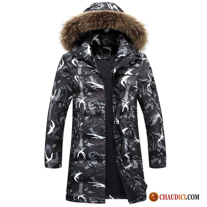 Blouson Mode Homme Lavande Camouflage Doudoune Grande Taille Vêtements D'hiver Manteau Pas Cher