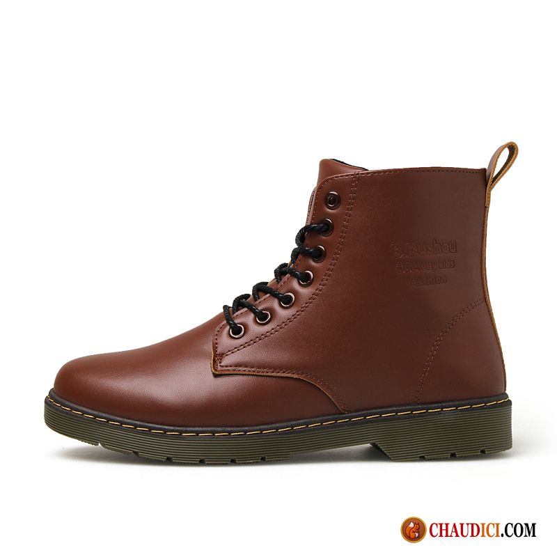 Bottes Bleu Homme Rouge Hautes Homme Bottes Martin Printemps Tendance