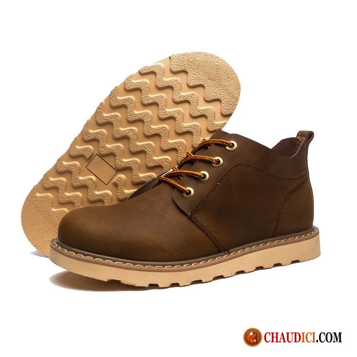 Bottes Chaude Homme Bottes Courtes Fantaisie Plus De Velours Hautes Chaussures En Coton France