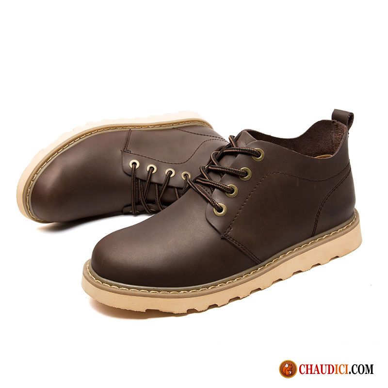 Bottes Chaude Homme Bottes Courtes Fantaisie Plus De Velours Hautes Chaussures En Coton France