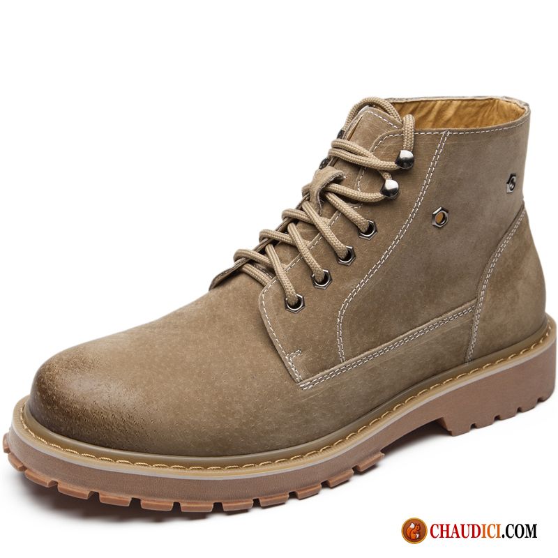 Bottes D Hiver Homme Tous Les Assortis Gros Tendance Semelle Épaisse Angleterre