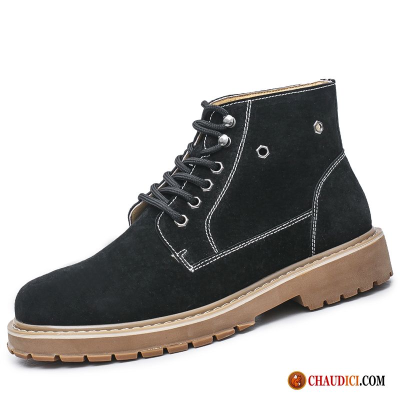 Bottes D Hiver Homme Tous Les Assortis Gros Tendance Semelle Épaisse Angleterre