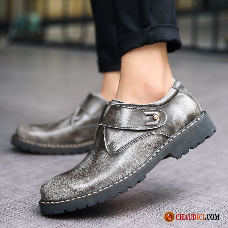 Bottes En Cuir Homme Blé Jeunesse Tendance Derbies Entreprise Tous Les Assortis Soldes