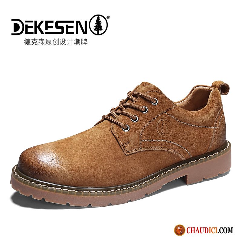 Bottes En Cuir Pas Cher Tendance Homme Cuir Véritable Grande Taille Chaussures De Travail En Vente