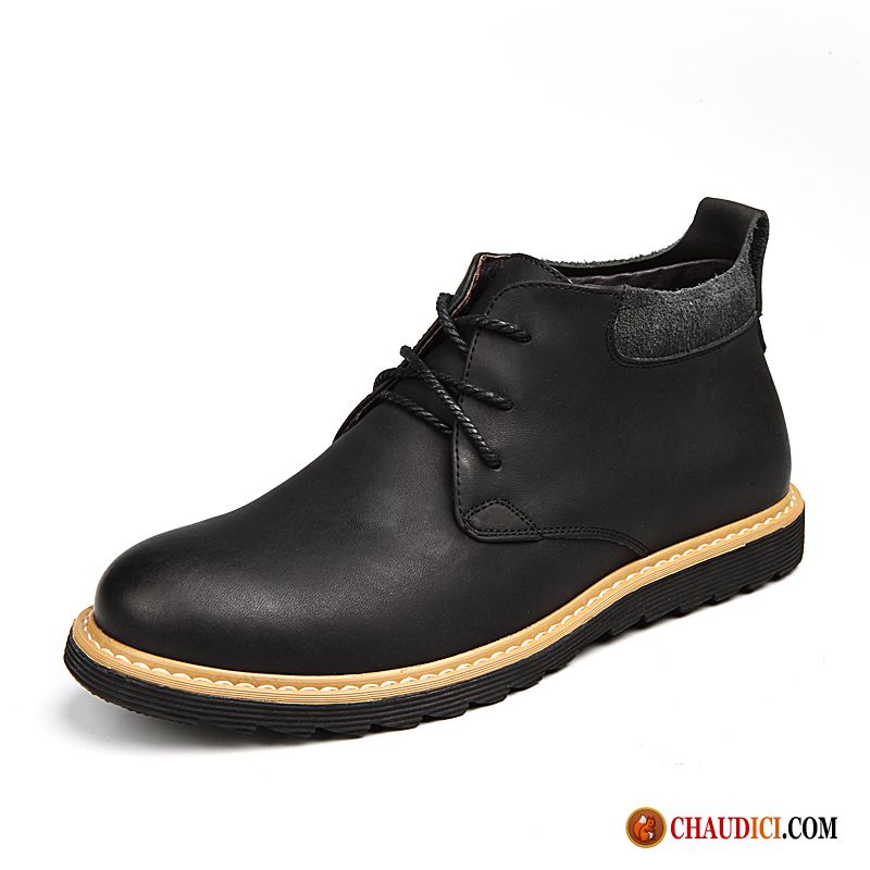 Bottes En Cuir Pour Homme Homme Bottes Martin Angleterre Désert Cuir Véritable En Ligne