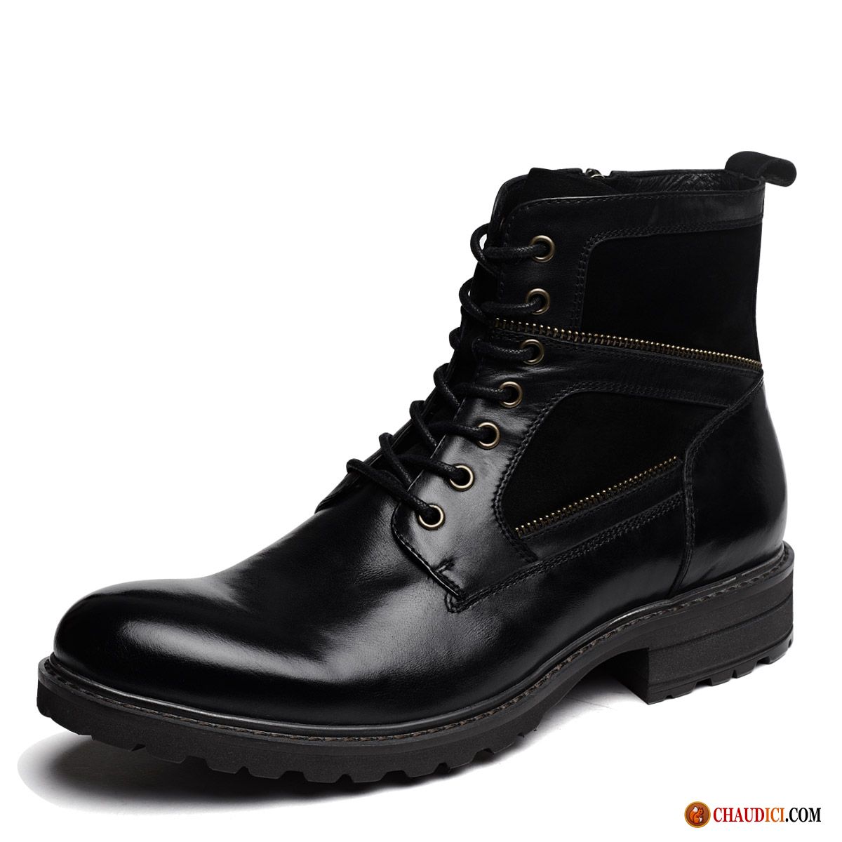 Bottes Homme Noir Hautes Rétro Bottes Homme Bottes Courtes