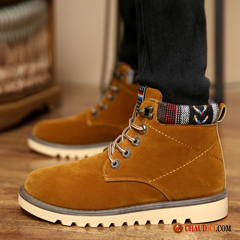 Bottes Homme Noir Tendance Homme Angleterre Hautes Décontractée