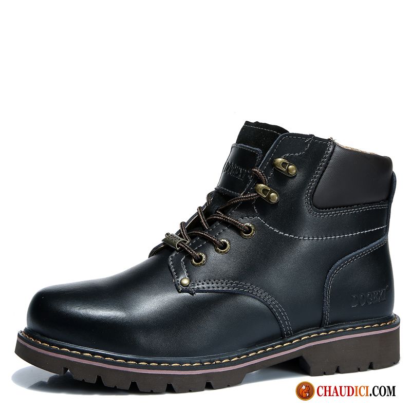 Bottes Originales Homme Tomate Bottes Homme Angleterre Bottes Martin Cuir Véritable Pas Cher