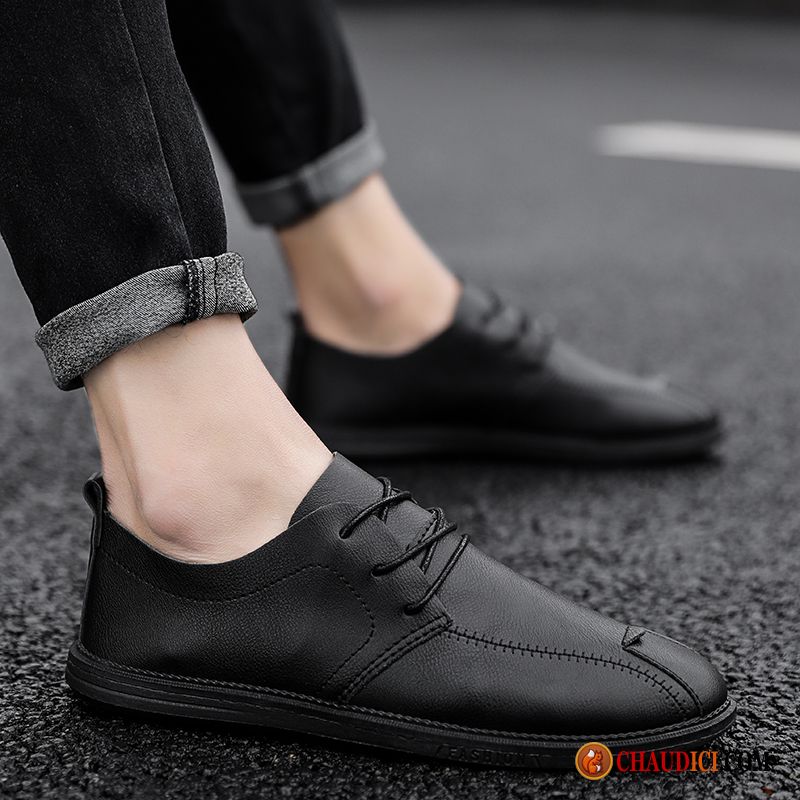 Bottes Plates Noires Derbies Homme Tendance Décontractée Été