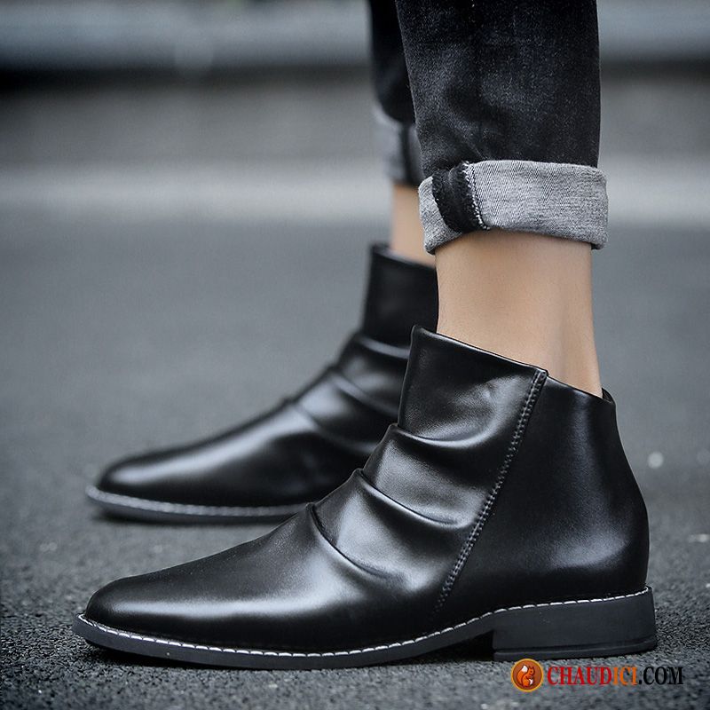 Bottine Homme Tendance Tendance Décontractée Bottes Rétro Bottes Courtes Pas Cher