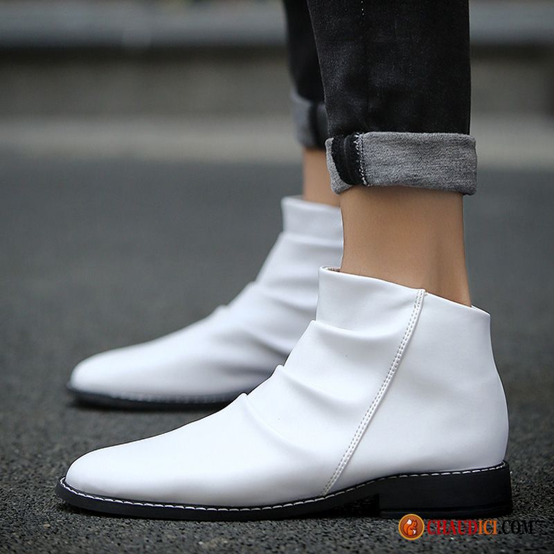 Bottine Homme Tendance Tendance Décontractée Bottes Rétro Bottes Courtes Pas Cher