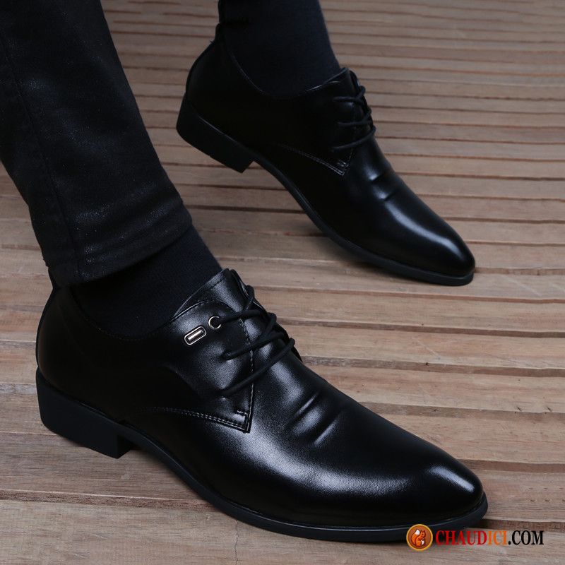 Bottines Cuir Souple Homme Derbies Cuir Véritable Entreprise Tous Les Assortis Homme Pas Cher