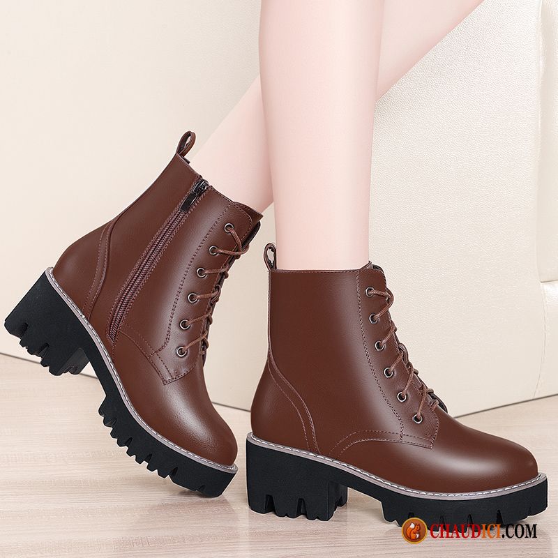 Bottines Femme Cuir Beige Bisque Marron Bottes Bottes Martin Angleterre Femme Pas Cher